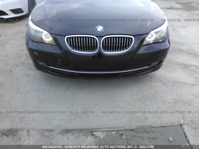 WBANW13538CZ83023 - 2008 BMW 535 I BLACK photo 6