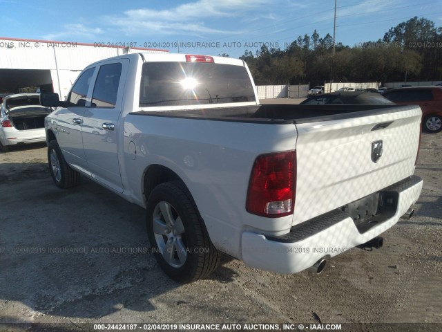 1C6RD7KT5CS174691 - 2012 DODGE RAM 1500 ST WHITE photo 3