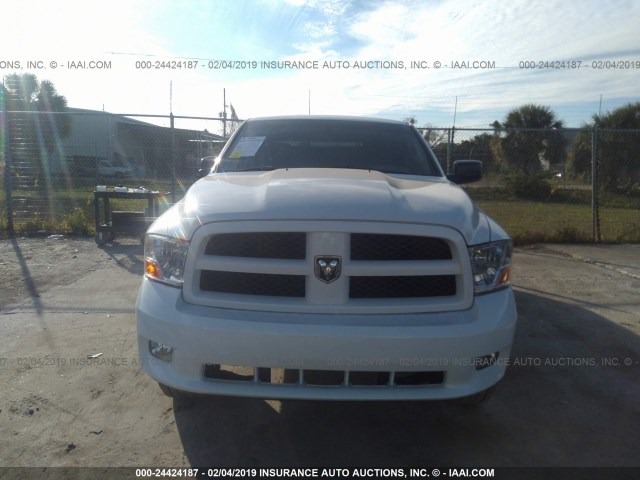 1C6RD7KT5CS174691 - 2012 DODGE RAM 1500 ST WHITE photo 6