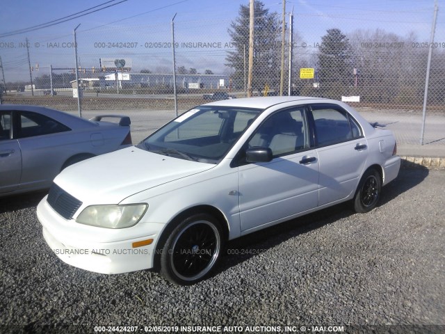 JA3AJ26E23U106204 - 2003 MITSUBISHI LANCER ES WHITE photo 2