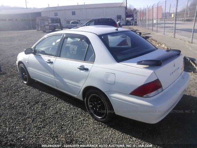 JA3AJ26E23U106204 - 2003 MITSUBISHI LANCER ES WHITE photo 3