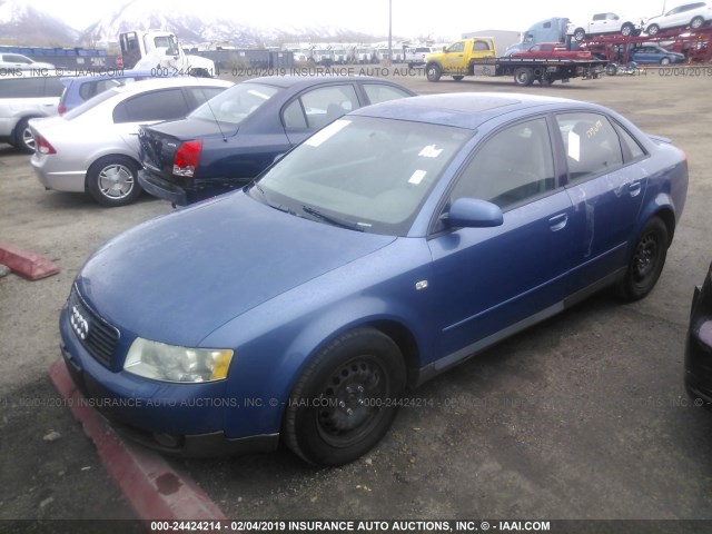 WAULC68E63A326873 - 2003 AUDI A4 1.8T QUATTRO BLUE photo 2