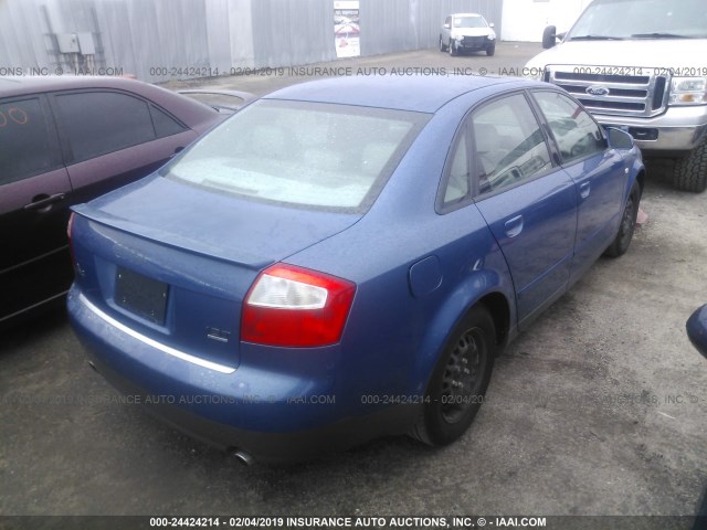 WAULC68E63A326873 - 2003 AUDI A4 1.8T QUATTRO BLUE photo 4