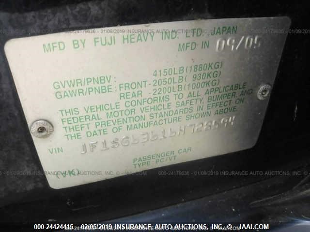JF1SG63616H728594 - 2006 SUBARU FORESTER 2.5X Unknown photo 9