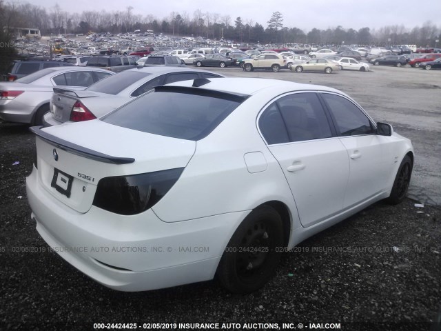 WBANV93509C135930 - 2009 BMW 535 WHITE photo 4