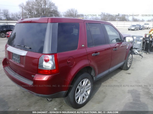 SALFS24N48H036625 - 2008 LAND ROVER LR2 SE TECHNOLOGY RED photo 4