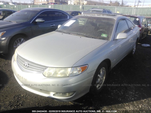 2T1CE22P33C022170 - 2003 TOYOTA CAMRY SOLARA SE SILVER photo 2