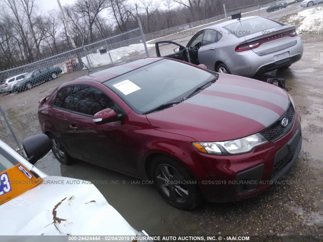 KNAFU6A20A5115295 - 2010 KIA FORTE EX RED photo 1