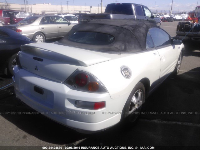 4A3AE45G63E033804 - 2003 MITSUBISHI ECLIPSE SPYDER GS WHITE photo 4