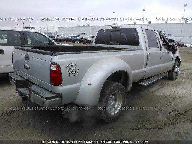 1FT8W3DT6FEC22996 - 2015 FORD F350 SUPER DUTY SILVER photo 4
