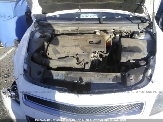 1G1ZC5EB1AF178030 - 2010 CHEVROLET MALIBU 1LT WHITE photo 10