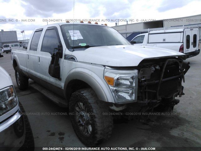 1FT8W3BT1CEC85423 - 2012 FORD F350 SUPER DUTY WHITE photo 1