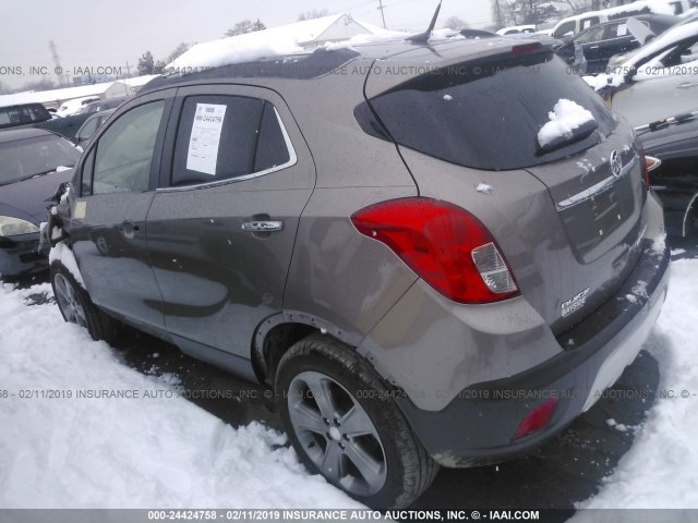 KL4CJHSB0EB702591 - 2014 BUICK ENCORE PREMIUM BROWN photo 3