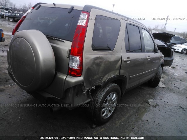 JHLRD78965C060252 - 2005 HONDA CR-V SE/EX GOLD photo 4