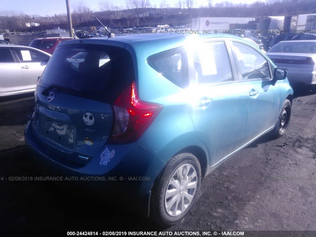 3N1CE2CP9FL363169 - 2015 NISSAN VERSA NOTE S/S PLUS/SV/SL/SR BLUE photo 4