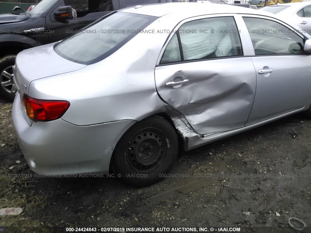 JTDBL40E999027287 - 2009 TOYOTA COROLLA LE/XLE SILVER photo 6