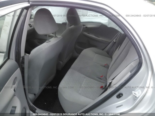 JTDBL40E999027287 - 2009 TOYOTA COROLLA LE/XLE SILVER photo 8