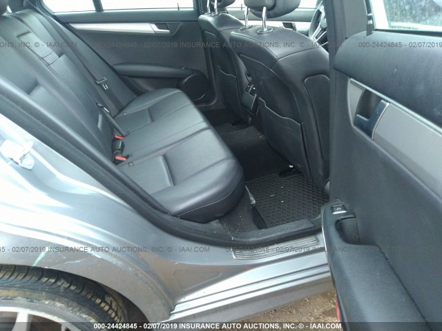 WDDGF4HB5CR207922 - 2012 MERCEDES-BENZ C 250 GRAY photo 8