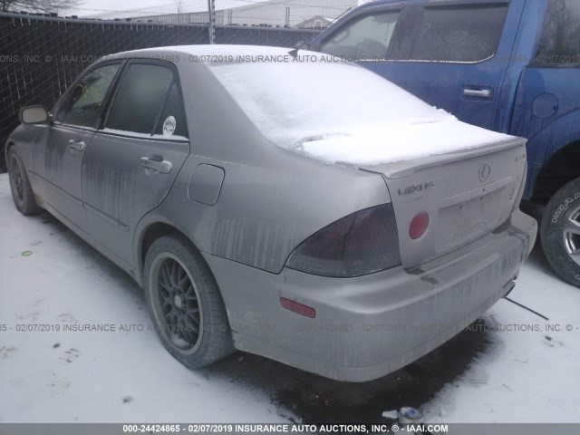 JTHBD192230075423 - 2003 LEXUS IS 300 GRAY photo 3