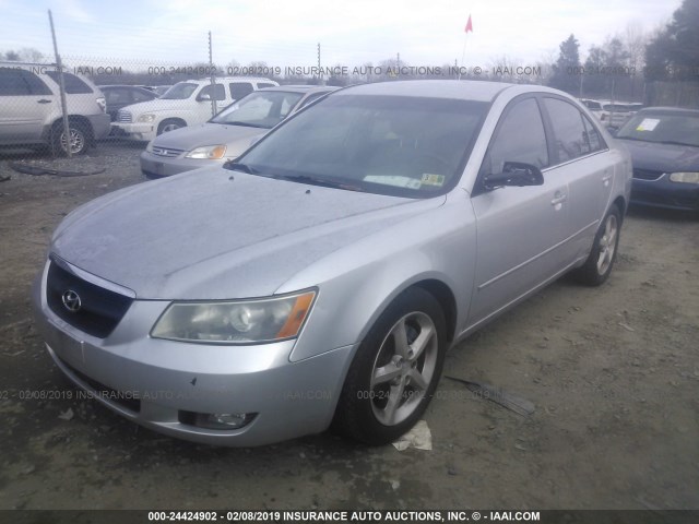 5NPEU46F27H187686 - 2007 HYUNDAI SONATA SE/LIMITED SILVER photo 2