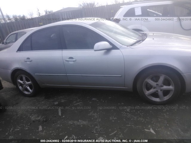 5NPEU46F27H187686 - 2007 HYUNDAI SONATA SE/LIMITED SILVER photo 6