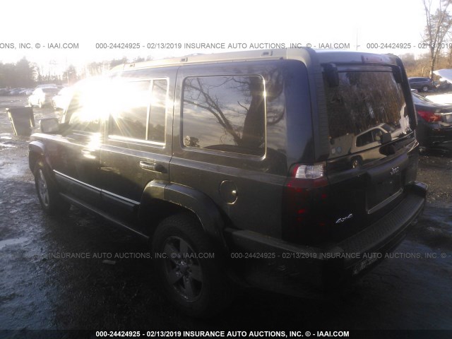 1J8HG48K17C588603 - 2007 JEEP COMMANDER BLACK photo 3