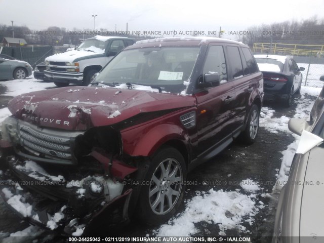 SALSH23427A118091 - 2007 LAND ROVER RANGE ROVER SPORT SUPERCHARGED RED photo 2