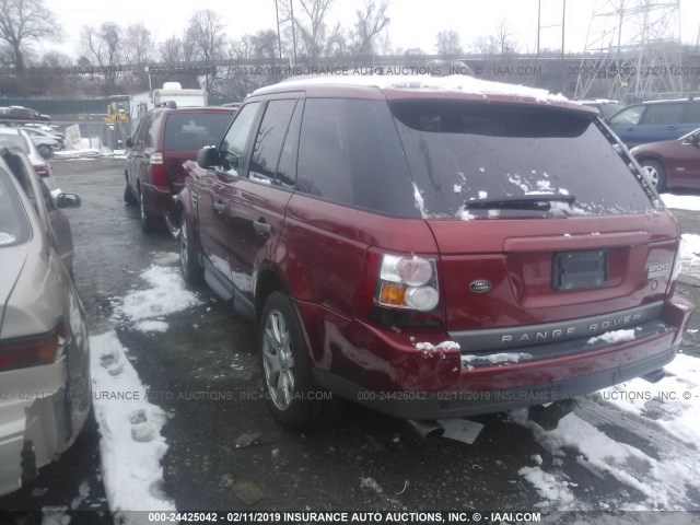 SALSH23427A118091 - 2007 LAND ROVER RANGE ROVER SPORT SUPERCHARGED RED photo 3