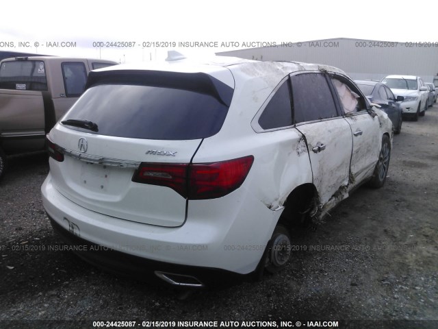 5FRYD3H45GB021260 - 2016 ACURA MDX TECHNOLOGY WHITE photo 4
