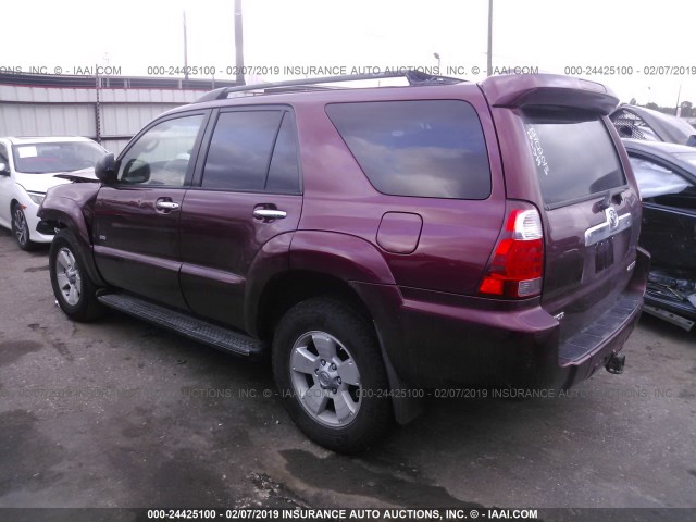 JTEZU14R568044432 - 2006 TOYOTA 4RUNNER SR5/SPORT MAROON photo 3