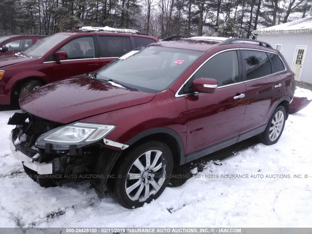 JM3TB38A780127904 - 2008 MAZDA CX-9 RED photo 2