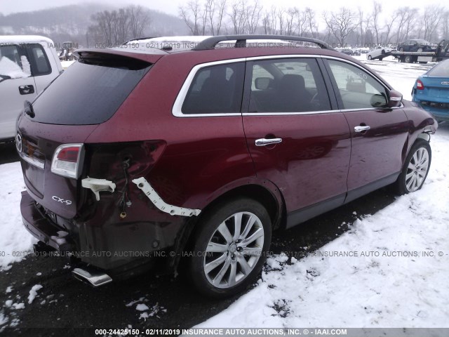 JM3TB38A780127904 - 2008 MAZDA CX-9 RED photo 4