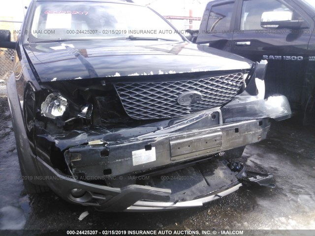 1FMDK05146GA01547 - 2006 FORD FREESTYLE SEL BLACK photo 6