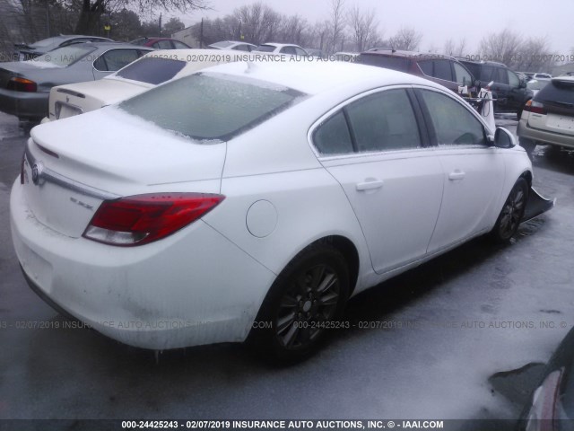 2G4GR5ERXC9124341 - 2012 BUICK REGAL WHITE photo 4