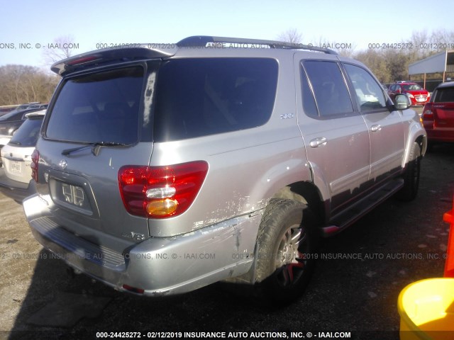 5TDZT34A44S217833 - 2004 TOYOTA SEQUOIA SR5 GRAY photo 4