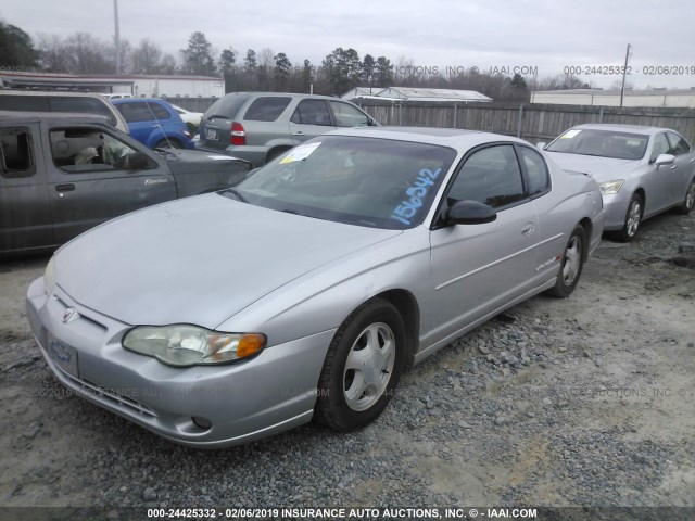 2G1WX15K329156542 - 2002 CHEVROLET MONTE CARLO SS ვერცხლისფერი ფოტო 2