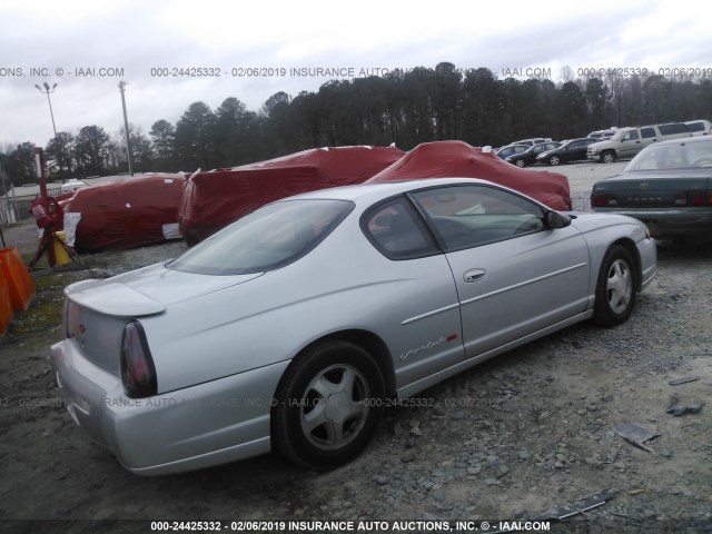2G1WX15K329156542 - 2002 CHEVROLET MONTE CARLO SS ვერცხლისფერი ფოტო 4