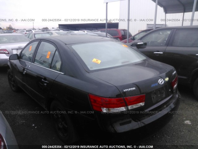 KMHEU46C56A074418 - 2006 HYUNDAI SONATA GLS/LX BLACK photo 3