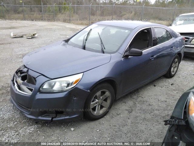 1G11B5SA5DF350625 - 2013 CHEVROLET MALIBU LS BLUE photo 2