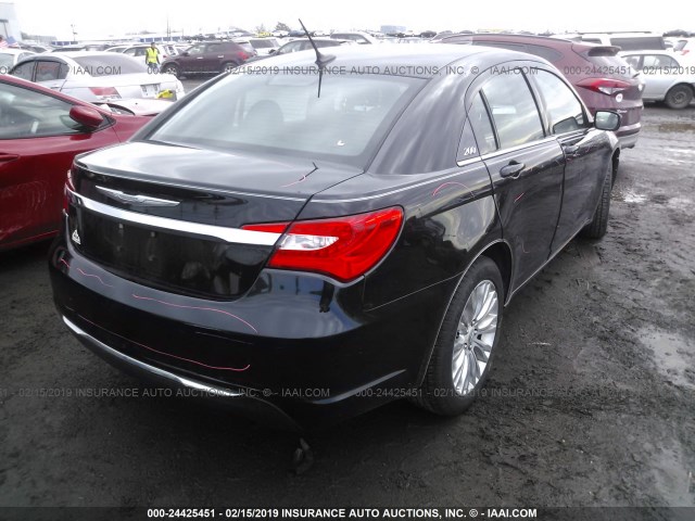 1C3CCBAB6CN104732 - 2012 CHRYSLER 200 LX BLACK photo 4