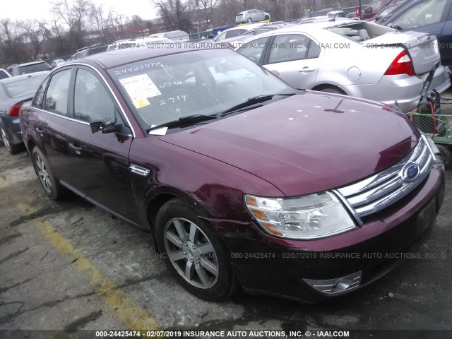 1FAHP24W28G180891 - 2008 FORD TAURUS SEL MAROON photo 1