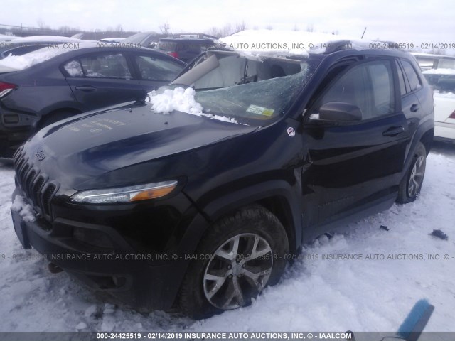 1C4PJMBS9EW210277 - 2014 JEEP CHEROKEE TRAILHAWK 黑色 照片 2