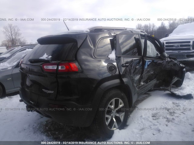 1C4PJMBS9EW210277 - 2014 JEEP CHEROKEE TRAILHAWK 黑色 照片 4