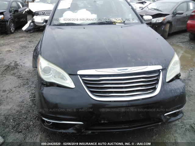 1C3BC2FG3BN516508 - 2011 CHRYSLER 200 LIMITED BLACK photo 6