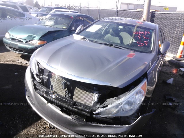 5NPEC4AC2EH861137 - 2014 HYUNDAI SONATA SE/LIMITED GRAY photo 6