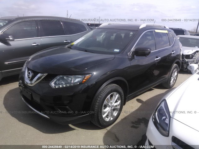 5N1AT2MT5GC747903 - 2016 NISSAN ROGUE S/SL/SV BLACK photo 2