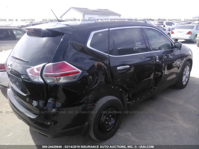 5N1AT2MT5GC747903 - 2016 NISSAN ROGUE S/SL/SV BLACK photo 4