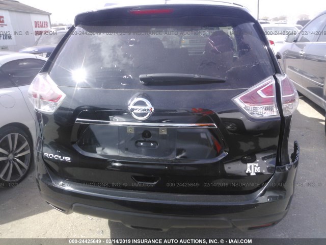 5N1AT2MT5GC747903 - 2016 NISSAN ROGUE S/SL/SV BLACK photo 6