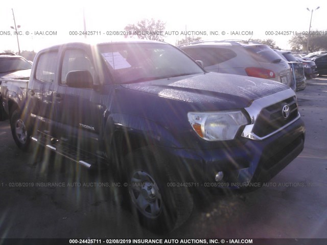 5TFJU4GN0EX054124 - 2014 TOYOTA TACOMA DOUBLE CAB PRERUNNER BLUE photo 1