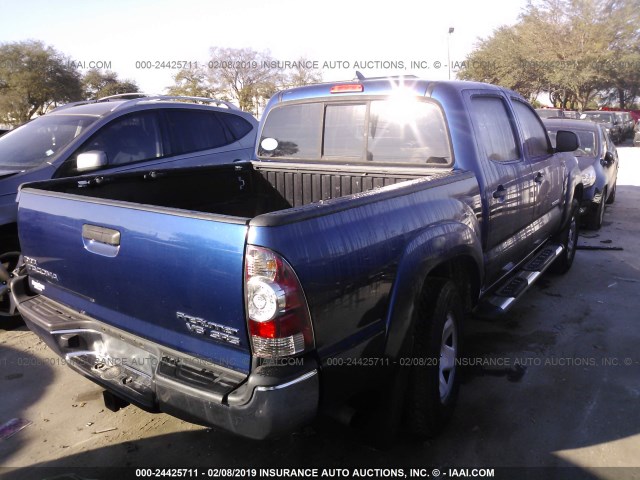 5TFJU4GN0EX054124 - 2014 TOYOTA TACOMA DOUBLE CAB PRERUNNER BLUE photo 4